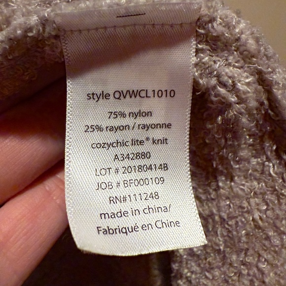 Barefoot Dreams CozyChic Lite QVWCL1010 Open Short Sleeve Cardigan size large - Picture 5 of 9